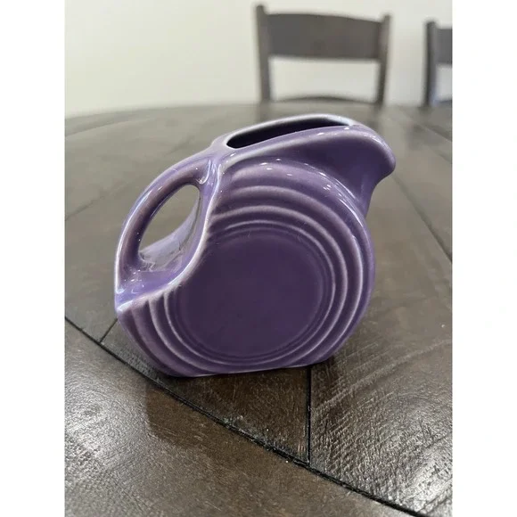 Fiestaware Mini Disc Pitcher Lilac Purple Ceramic Ring Handle Retired Color - Picture 2 of 8